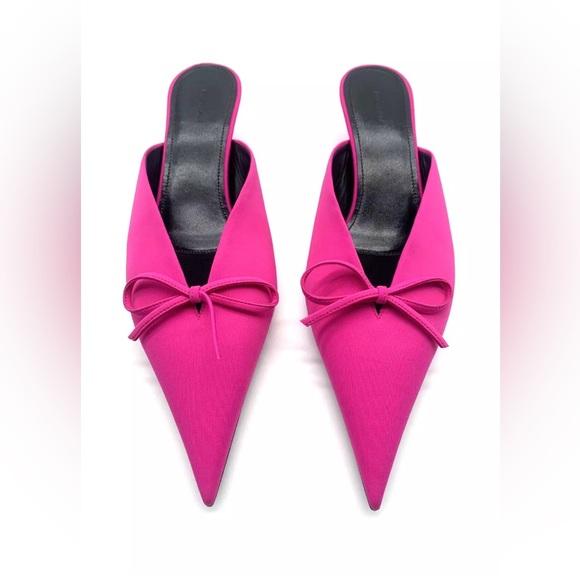 Balenciaga Knife Kitten Heel Pointed Toe Mule - Picture 1 of 7